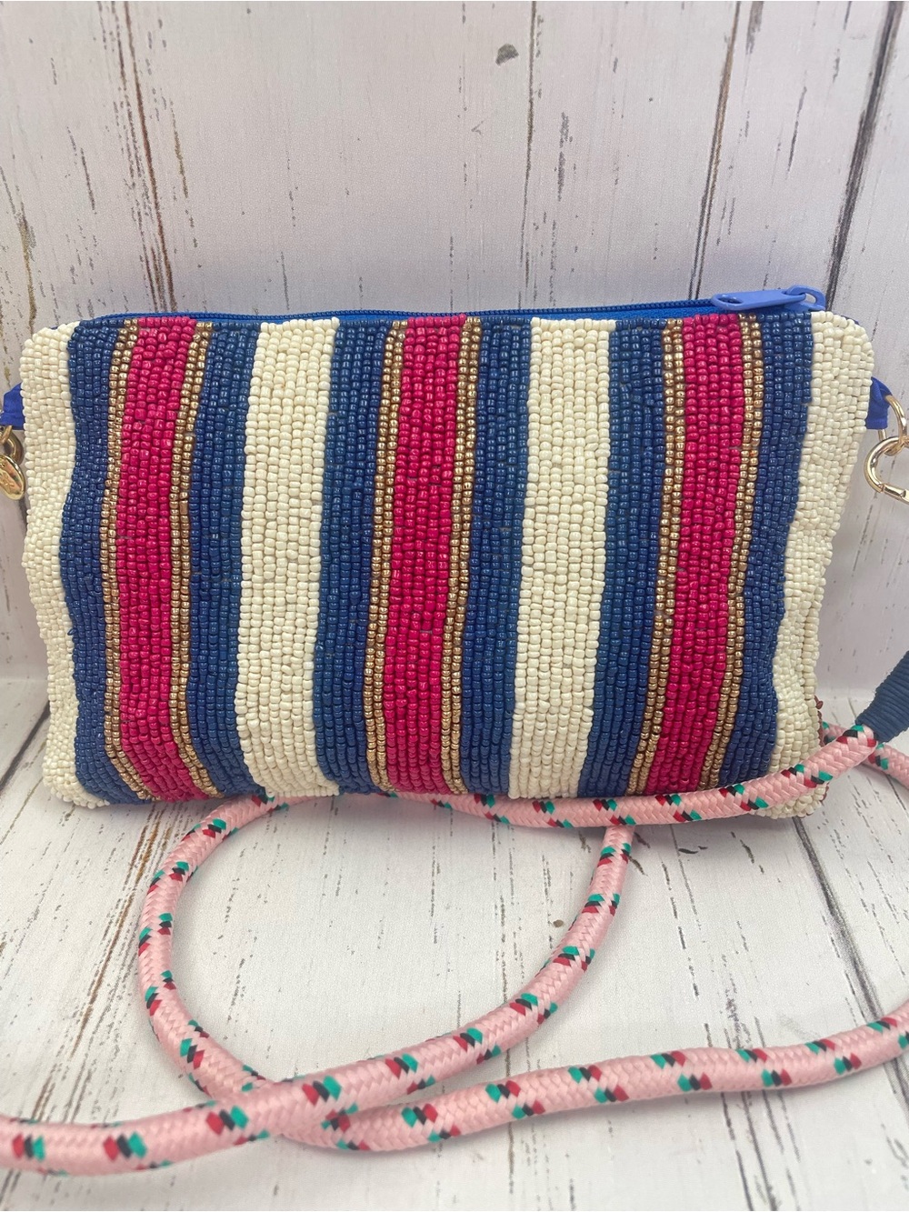 Ink + Alloy Leila Boot Seed Bead Clutch with Strap - Picture 4 of 15